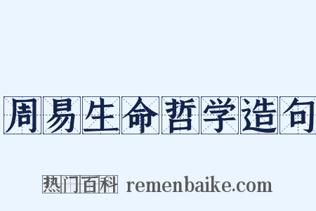 周易生命哲学造句是什么意思的图片